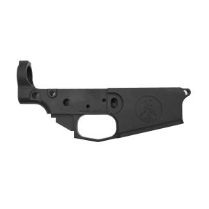 F-1 Firearms Surplus HDR-10 AR-10 Lower Receiver, Watchtower Logo - BLACK - F-1 Firearms