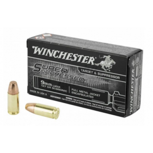 Winchester Super Suppressed Subsonic Luger FMJ Ammo