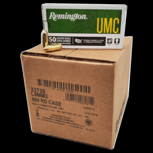 REMINGTON Ammunition L9mm3 Umc 9mm Luger 115 Gr Full Metal Jacket (fmj) Pistol Ammunition 500 Rd Case