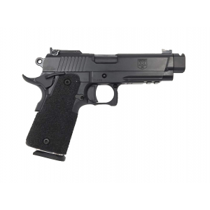 Accuracy X Pro Darkfighter 9mm 425 Barrel w Comp 1 16rd Magazine Optic Ready CarbonPoly Grip BlackSTAR Finish Curved Trigger Pistol