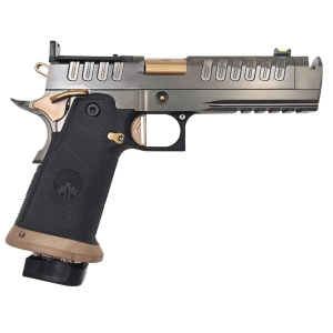 WATCHTOWER APACHE DOUBLE STACKED 1911 46 9MM w COMP 117RD 121RD MAG GRAPHITECOPPER PISTOL
