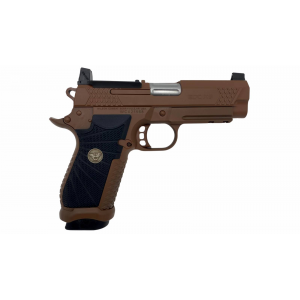 Wilson Combat EDC X9 Lightrail Frame 9mm 4 Federal Brown w/ Trijicon FS Extended Magwell Optic Ready Pistol