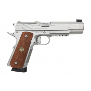 Vudoo Modius 1911, 9mm, 5 Barrel, 2- 10rd Magazines, RMR Ready, Stainless & Wood, Pistol