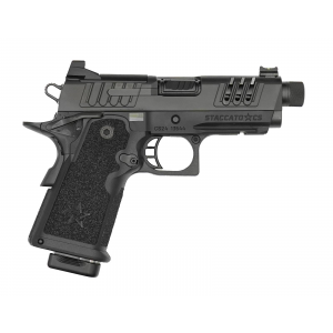 Staccato 2011 CS (V3), 9mm, 3.5 DLC Threaded Bull Barrel, 2 Magazines, AL Frame w/ Compact Grip, Optics Ready, DLC Slide, Curved Trigger, X Serrations, Pistol