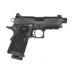 Staccato 2011 CS (V3), 9mm, 3.5 DLC Threaded Bull Barrel, 2 Magazines, AL Frame w/ Compact Grip, Optics Ready, DLC Slide, Curved Trigger, Pistol