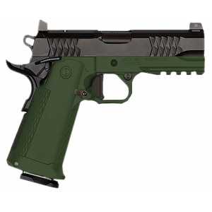 JACOB GREY FIREARMS TWC9EDG TWC9  9mm Luger 17+1 4.25 Black Bull Barrel, Black Optic Ready/Serrated Steel Slide, Duty Green Aluminum Frame w/Beavertail & Picatinny Rail