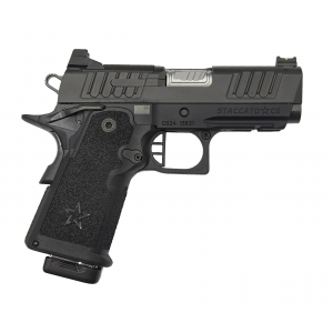 Staccato 2011 CS (V3), 9mm, 3.5 Stainless Steel Bull Barrel, 2 Magazines, AL Frame w/ Compact Grip, Optics Ready, DLC Slide, Flat Trigger, Pistol