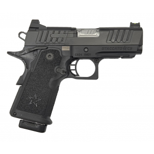 Staccato 2011 CS (V3), 9mm, 3.6 Stainless Steel Bull Barrel, 2 Magazines, AL Frame w/ Compact Grip, Optics Ready, DLC Slide, Curved Trigger, Pistol