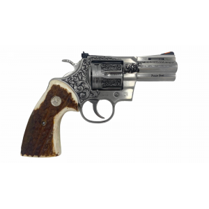 Colt Python 357Mag38Sp 3 Stag Grips Custom Engraved Revolver