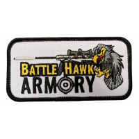 Stitched Cotton 2x4 Patch - Smooth Back - BattleHawk Armory - White