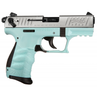 Walther Arms 5120760 P22 Q 22 LR 3.42 10+1 Angel Blue Black Interchangeable Backstrap Grip