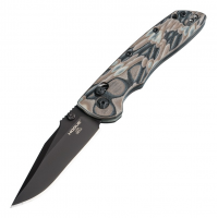 Hogue Deka Manual Folder: 3.25 Clip Point Blade - Black Cerakote Finish, G-Mascus Dark Earth G10 Frame