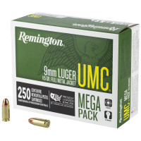 Remington Ammo UMC 9mm 115 Gr Full Metal Jacket (FMJ) 250rd Mega Pack