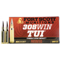 Fort Scott Munitions 308 WIN 150 gr Tumble Upon Impact (TUI) 20rd Box