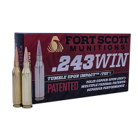 Fort Scott Munitions 243 WIN 80 gr Tumble Upon Impact (TUI) 20rd Bx