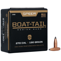 Speer Boat-Tail 270 Cal .277 130 Gr Spitzer Boat Tail Soft Point 100rds