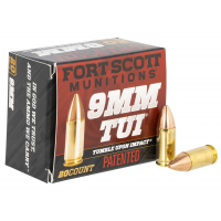 Fort Scott Munitions 9mm Luger 80 gr Tumble Upon Impact (TUI) 20rd Box