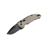 Hogue A01-Microswitch Automatic Knife Plain Drop Point Blade with Carry Clip