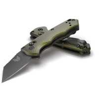 Benchmade Automatic Folding Knives Partial Immunity Folding Knife Axis Woodland Green