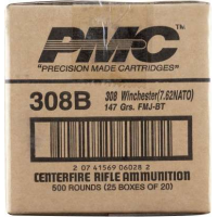 PMC .308 WIN (7.62 NATO) 147GR FMJBT 500 Round Case