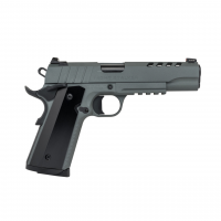 Tisas 1911 Night Stalker 9mm 5 9+1 Cerakote Grey Rail Slide Cut Pistol