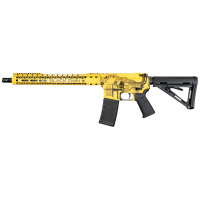 BLACK RAIN GADSEN FLAG FINISH 5.56 16IN M4 PROFILE BBL 12IN MLOK HYBRID HANDGUARD YELLOW 30RD RIFLE