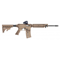 Mossberg International 715T Flat Top Green Dot Combo .22 LR 25+1 16.25 FDE Adjustable Stock Holographic Green Dot Rifle