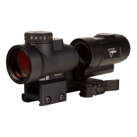 Trijicon 2200057 MRO HD 2.0 with 3x Magnifier 1x 25mm 2 MOA Illuminated 68 MOA Red Dot Matte Black FTS CO-Witness Mount