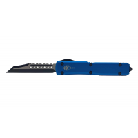 Microtech 119W-1BLS Ultratech Warhound Standard, Blue Handle & Black/Silver Blade OTF Automatic Knife