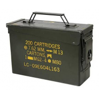 Military Surplus M19A1 30 Cal Metal Ammo Can, Good Condition