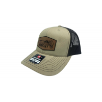 BattleHawk Armory Richardson 112 Snapback Trucker Hat- Khaki/Coffee BattleHawk Armory Woven Patch