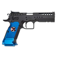 Tanfoglio IFG TFLIMMSTRX9 Limited Master Xtreme 9mm Luger 19+1 4.75 Stainless Polygonal Rifled Barrel/Matte Black Slide & Frame/Blue Polymer Grips