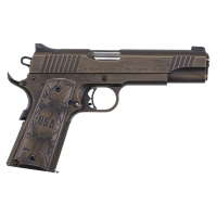 Auto-Ordnance 1911TCAC11N 1911-A1 Old Glory 45 ACP 5 7+1 Bronze Black Distressed Cerakote Slide Aluminum with Old Glory, I'm Mighty Proud Of That Ragged Old Flag Engraved Grip Night Sights