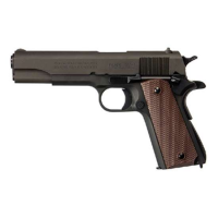 Inland Mfg ILM1911 1911 A1 Government 45 ACP 5 7+1 Black Parkerized Wood Grip Fixed Sights