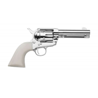 Traditions SAT73131 1873 Single Action Revolver Froniter 45 Colt (LC) 6 Round 4.75 Nickel Nickel White PVC Grip