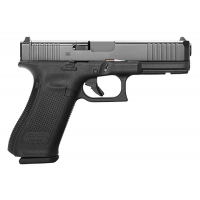 Glock PA225S201MOS G22 Gen5 MOS 40 S&W 4.49 10+1 Black nDLC Steel w/Front Serrations Slide Black Rough Texture Interchangeable Backstraps Grip Fixed Sights