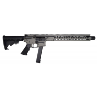 Brigade Firearms A0911633 BM-9  9mm Luger 16 33+1 Tungsten Gray Cerakote Adjustable Stock 15 Rail