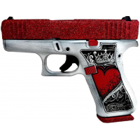 GLOCK 43X 9MM 3.41 BARREL 2-10rd MAGAZINES GLITTER GUNZ QUEEN OF HEARTS