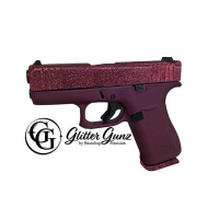 GLOCK 43X 9MM BLACK CHERRY GLITTER GUNZ