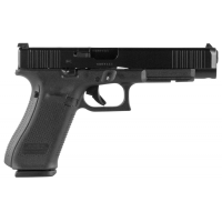 Glock PA343S101MOS G34 Gen 5 MOS FS 9mm Luger 5.31 10+1 Black nDLC Front Serrations Slide Black Interchangeable Backstrap Grip