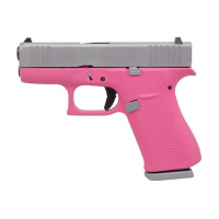 Glock 43X 9mm 3.41 10 Round Prison Pink Frame Silver Slide Pistol