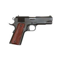 Global Defense GDG1BK45425 GI 45 ACP 4.25 8+1 Matte Black Steel Frame & Slide with Rear Serrations Textured Wood Grip