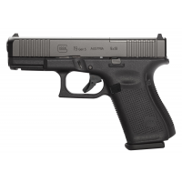 Glock PA195S201MOS G19 Gen5 MOS 9mm Luger 4.02 10+1 Black nDLC Steel w/Front Serrations Slide Black Rough Texture Interchangeable Backstraps Grip Fixed Sights