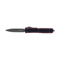 Microtech 206-10APWRDS Makora D/E Apocalyptic Standard, Weathered Red w/ Black Inlay Handle OTF Automatic Knife