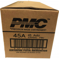 PMC 45A BRONZE 45 ACP 230GR FMJ AMMUNITION 1000 Round Case