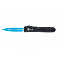 Microtech 122-1JK Ultratech D/E Jedi Knight, Black Handle & Blue Blade OTF Automatic Knife