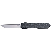 Counterstrike Out the Front Automatic - 3.35 Tanto Blade 20CV Tumbled Finish - Black Aluminum Case - G10 Cover G-Mascus Black