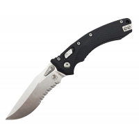 Microtech 137RL-11FLGTBK Amphibian RAM-LOK S/E Fluted G-10 Black Stonewash Partial Serrated