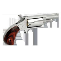 NAA 22MCP Mini-Revolver  22 LR,22 Mag 5rd 1.63 Stainless Steel Rosewood Bird's Head Grip