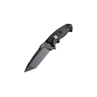 EX-F01 5 1/2 Sig Tactical Fixed Tanto Blade A-2 Grey Cerakote Black Automatic Retention Sheath - G10 Solid Black Scales Checkered - Sig Medallion